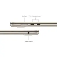 Laptop APPLE MacBook Air (2024) 15.3", M3 8C/10G 16GB/256GB, Starlight, IT KB (MC9F4)