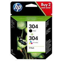 HP 304 BK + 304 Tricolor (3JB05AE) Multipack original tinte
