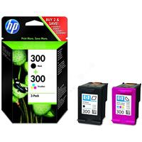 HP 300 BK + 300 Tricolor (CN637EE) Multipack original tinte