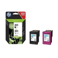 HP 301 BK + 301 Tricolor (N9J72AE) Multipack original tinte
