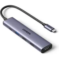 Multiport adapter USB HUB UGREEN USB-C 4K HDMI, 100W, 4K@30Hz HDMI