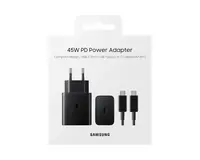 Kućni punjač SAMSUNG 45W, originalni, TYPE-C, s kablom, crni (EP-T4511XBEGEU) Kućni punjač SAMSUNG 45W, originalni, TYPE-C, s kablom, crni (EP-T4511XBEGEU)