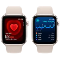Pametni sat APPLE Watch SE 2023 44mm Gold, Beige Silicone Strap S/M (MRE43QF/A)