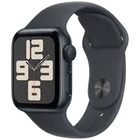 Pametni sat APPLE Watch SE 2024 40mm Black, Black Silicone Strap M/L (MXE93QF/A)