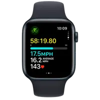 Pametni sat APPLE Watch SE 2023 44mm Black, Black Silicone Strap S/M (MRE73QF/A)