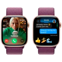 Pametni sat APPLE Watch S10 46mm Gold, Purple Nylon Strap (MWWV3QF/A)
