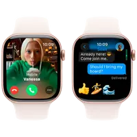 Pametni sat APPLE Watch S10 46mm Gold, Rose Rubber Strap S/M (MWWT3QF/A)