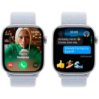 Pametni sat APPLE Watch S10 46mm Silver, Light Blue Nylon Strap (MWWN3QF/A)