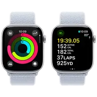 Pametni sat APPLE Watch S10 46mm Silver, Light Blue Nylon Strap (MWWN3QF/A)