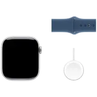 Pametni sat APPLE Watch S10 4G 42mm Silver, Blue Rubber Strap S/M (MWX33QF/A)