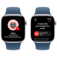 Pametni sat APPLE Watch S10 4G 42mm Silver, Blue Rubber Strap S/M (MWX33QF/A)