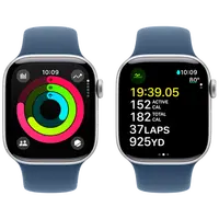 Pametni sat APPLE Watch S10 4G 42mm Silver, Blue Rubber Strap S/M (MWX33QF/A)