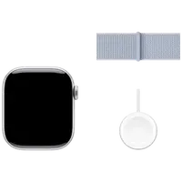 Pametni sat APPLE Watch S10 4G 42mm Silver, Light Blue Nylon Strap (MWX53QF/A)