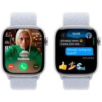 Pametni sat APPLE Watch S10 4G 42mm Silver, Light Blue Nylon Strap (MWX53QF/A)