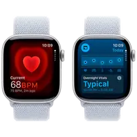Pametni sat APPLE Watch S10 4G 42mm Silver, Light Blue Nylon Strap (MWX53QF/A)