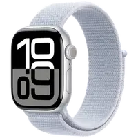 Pametni sat APPLE Watch S10 4G 42mm Silver, Light Blue Nylon Strap (MWX53QF/A)