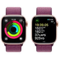 Pametni sat APPLE Watch S10 4G 42mm Gold, Purple Nylon Strap (MWXC3QF/A)