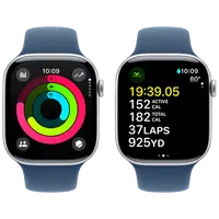 Pametni sat APPLE Watch S10 4G 42mm Silver, Blue Rubber Strap M/L (MWX43QF/A)