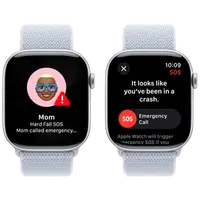 Pametni sat APPLE Watch S10 4G 46mm Silver, Light Blue Nylon Strap (MWY23QF/A)