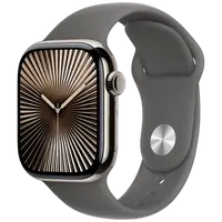Pametni sat APPLE Watch S10 4G 42mm Natural Titanium, Grey Rubber Strap M/L (MWXE3QF/A)