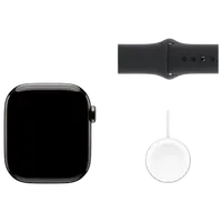 Pametni sat APPLE Watch S10 4G 46mm Slate Titanium, Black Rubber Strap S/M (MWYD3QF/A)