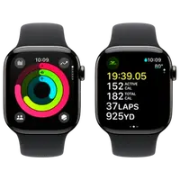 Pametni sat APPLE Watch S10 4G 46mm Slate Titanium, Black Rubber Strap S/M (MWYD3QF/A)