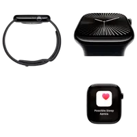 Pametni sat APPLE Watch S10 4G 46mm Slate Titanium, Black Rubber Strap S/M (MWYD3QF/A)