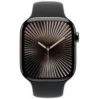 Pametni sat APPLE Watch S10 4G 46mm Slate Titanium, Black Rubber Strap S/M (MWYD3QF/A)