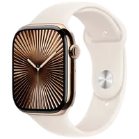Pametni sat APPLE Watch S10 4G 46mm Gold Titanium, Beige Rubber Strap S/M (MWYX3QF/A)