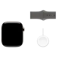 Pametni sat APPLE Watch S10 4G 46mm Natural Titanium, Grey Rubber Strap S/M (MWY93QF/A)