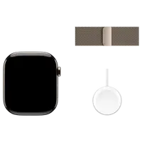 Pametni sat APPLE Watch S10 4G 46mm Natural Titanium, Beige Milanese Strap M/L (MWYC3QF/A)