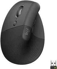 Miš LOGITECH Lift Vertical, za ljevake, bežični, crni (910-006474)