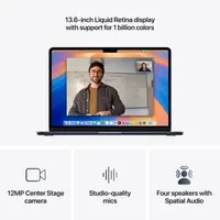 Laptop APPLE MacBook Air (2025) 13.6", M4, 10C/10G, 16/512GB, Midnight, IT KB (MW133)