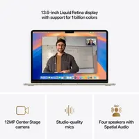 Laptop APPLE MacBook Air (2025) 13.6", M4, 10C/10G, 16/512GB, Starlight, IT KB (MW103)