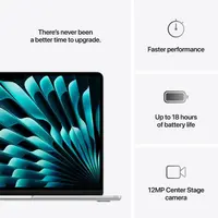 Laptop APPLE MacBook Air (2025) 13.6", M4, 10C/10G, 24/512GB, Silver, IT KB (MC654)