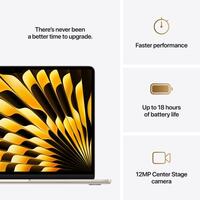 Laptop APPLE MacBook Air (2025) 13.6", M4, 10C/10G, 24/512GB, Starlight, IT KB (MC6A4)