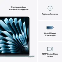 Laptop APPLE MacBook Air (2025) 15.3", M4, 10C/10G, 16/256GB, Sky Blue, IT KB (MC7A4)