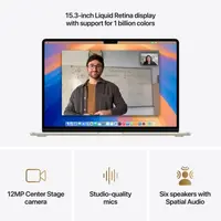 Laptop APPLE MacBook Air (2025) 15.3", M4, 10C/10G, 16/256GB, Starlight, IT KB (MW1J3)