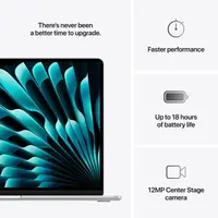 Laptop APPLE MacBook Air (2025) 15.3", M4, 10C/10G, 24/512GB, Silver, IT KB (MC6J4)