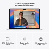 Laptop APPLE MacBook Air (2025) 15.3", M4, 10C/10G, 24/512GB, Silver, IT KB (MC6J4)