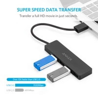 Hub ANKER Ultra Slim, 4 porta, USB 3.0, crni