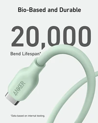 Kabel ANKER 541 BIO, USB-C na Lightning, 0.9m, zeleni