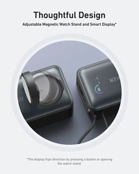 PowerBank ANKER MagOn, 10000 mAh, 35W, s integriranim kabelom i bežičnim punjenjem za Apple Watch
