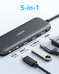 Hub ANKER 332, USB-C, 5 u 1