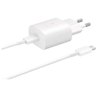 Punjač SAMSUNG USB-C Quick Charger 25W + USB-C Cable EP-TA800, bijeli (EP-TA800XWEGWW)