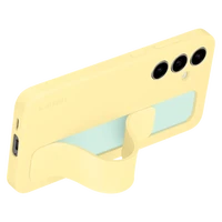 Maskica SAMSUNG Standing Grip Silicone Back Cover za SAMSUNG Galaxy S24 FE, žuta (EF-GS721CYEGWW)