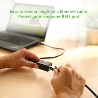 UGREEN RJ45 utikač (ženski na ženski), vrećica, crni