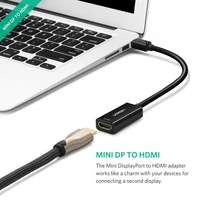 Adapter UGREEN Mini DisplayPort na HDMI (ženski), 4K, kutija, crni