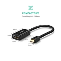 Adapter UGREEN Mini DisplayPort na HDMI (ženski), 4K, kutija, crni