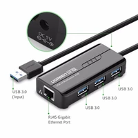 Hub UGREEN USB 3.0 na 3x USB-A + RJ45, kutija